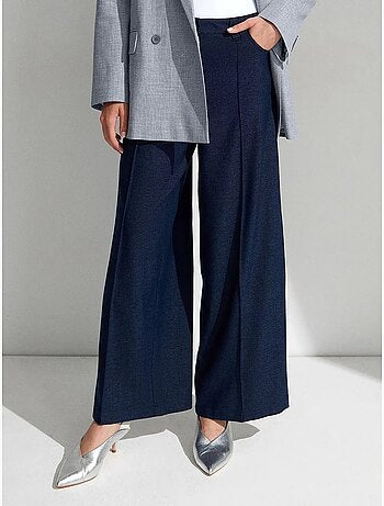 Pantalones plisados de tiro alto y pernera ancha dilvin