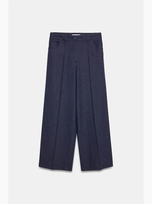Pantalones plisados de tiro alto y pernera ancha dilvin - Kiabi Pantalones plisados de tiro alto y pernera ancha dilvin - Kiabi
