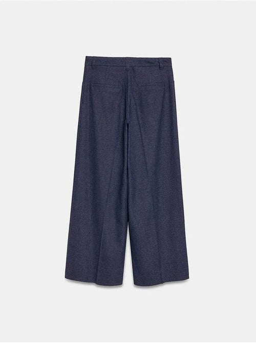 Pantalones plisados de tiro alto y pernera ancha dilvin - Kiabi Pantalones plisados de tiro alto y pernera ancha dilvin - Kiabi