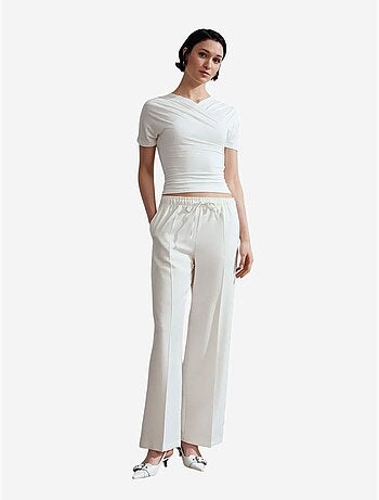 Pantalones pull-on de pernera ancha dilvin