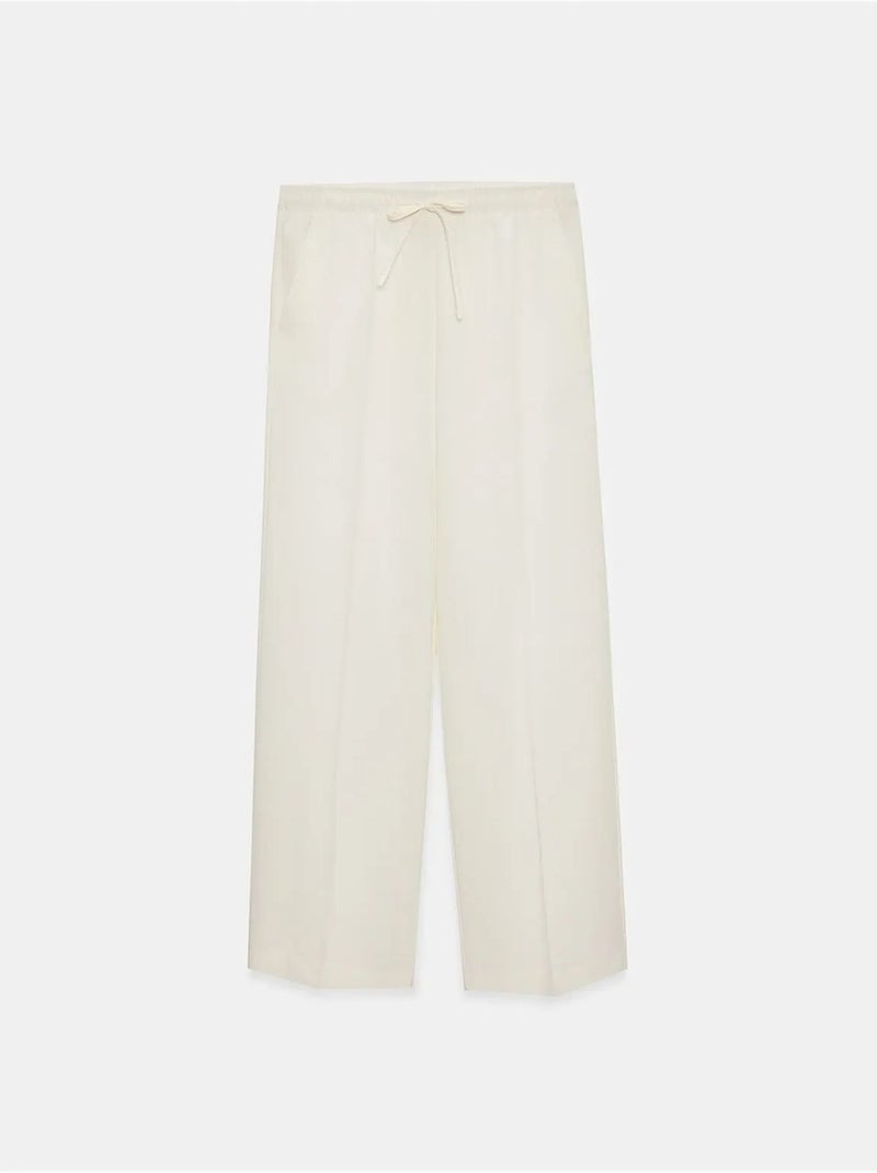 Pantalones pull-on de pernera ancha dilvin Blanco - Kiabi