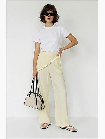 Pantalones pull-on de pernera ancha lucci