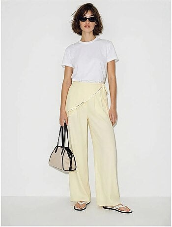 Pantalones pull-on de pernera ancha lucci