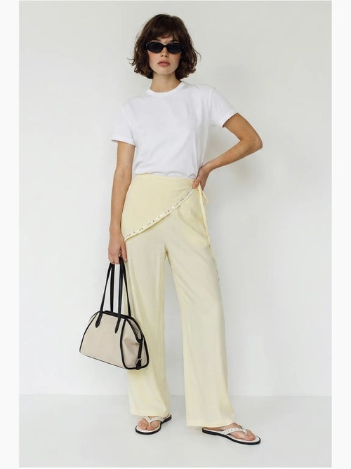 Pantalones pull-on de pernera ancha lucci - Kiabi