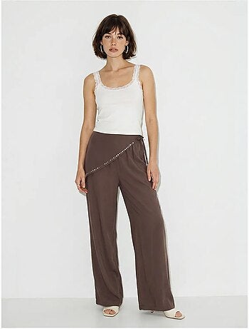 Pantalones pull-on de pernera ancha lucci