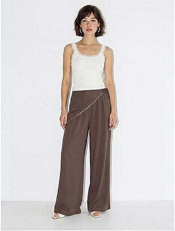 Pantalones pull-on de pernera ancha lucci