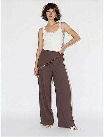 Pantalones pull-on de pernera ancha lucci