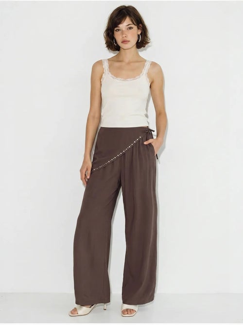 Pantalones pull-on de pernera ancha lucci - Kiabi