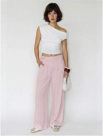 Pantalones pull-on de pernera ancha lucci