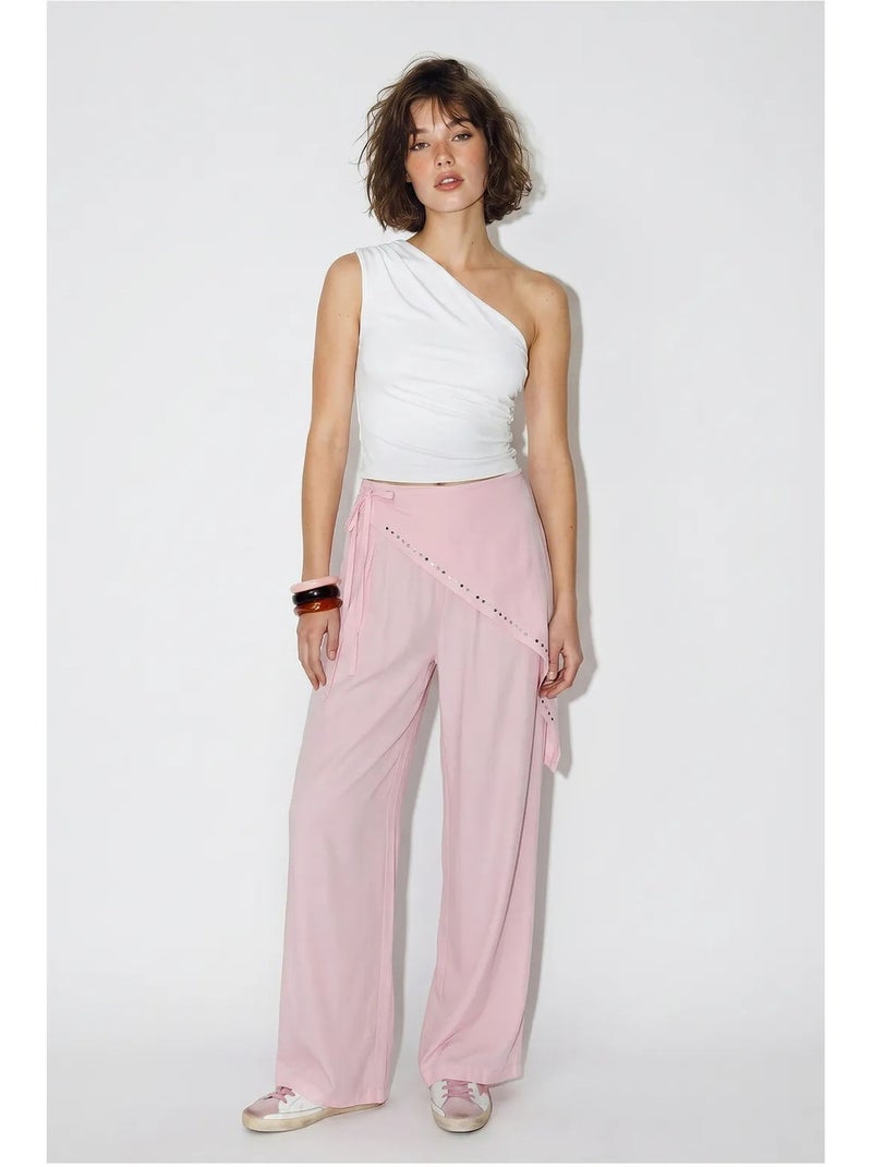 Pantalones pull-on de pernera ancha lucci Rosa - Kiabi