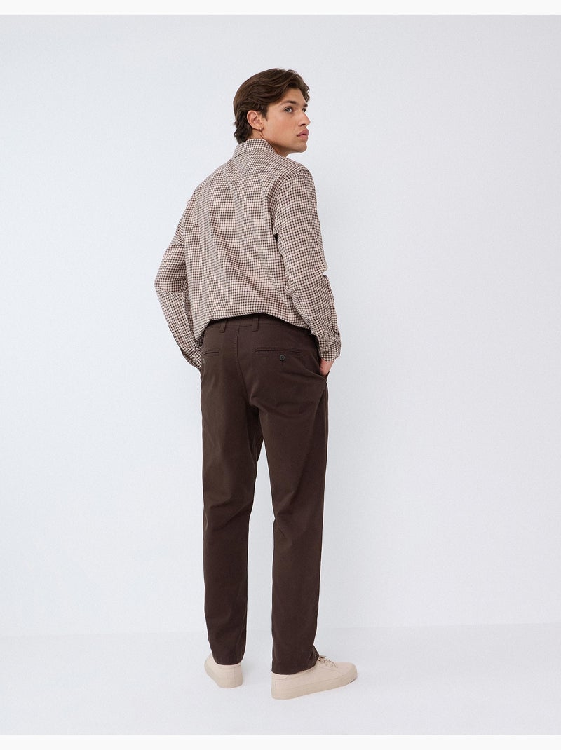 Pantalones rectos chino, mo fashion Marrón - Kiabi