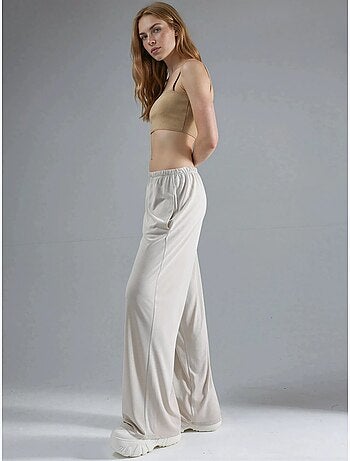 Pantalones rectos con cintura elástica busem