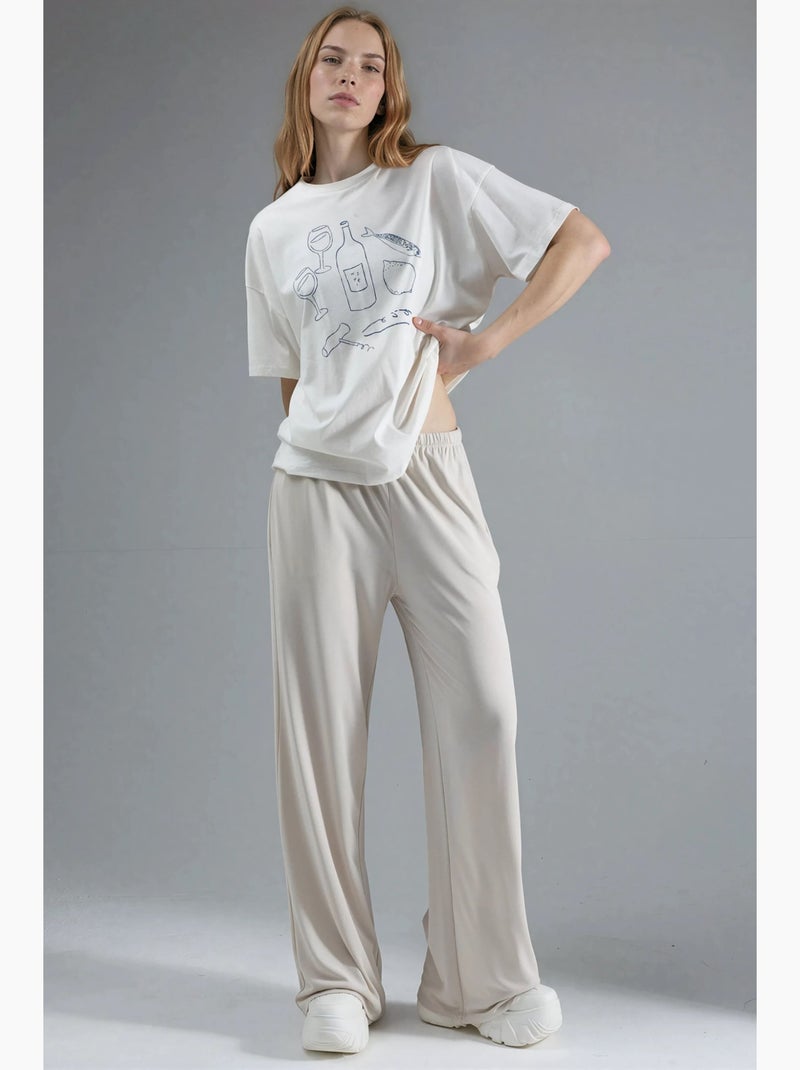 Pantalones rectos con cintura elástica busem Arena - Kiabi