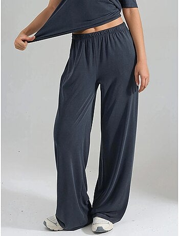 Pantalones rectos con cintura elástica busem