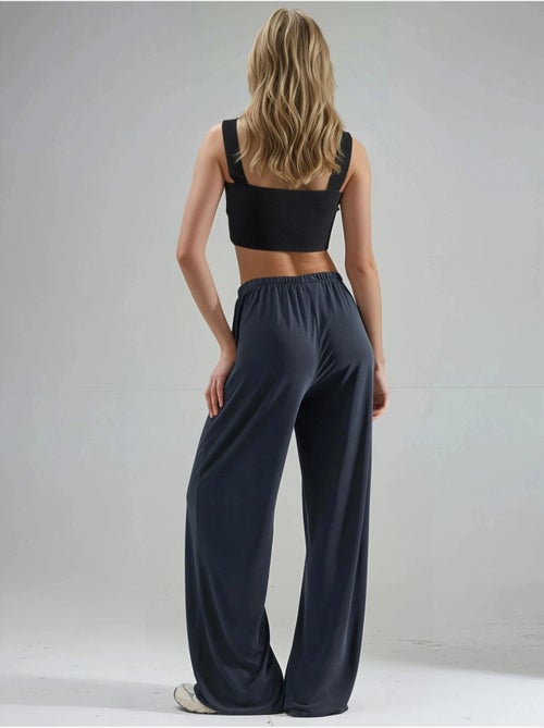Pantalones rectos con cintura elástica busem - Kiabi Pantalones rectos con cintura elástica busem - Kiabi
