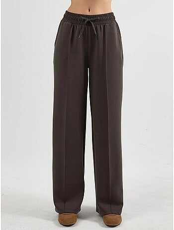 Pantalones rectos con cintura elástica busem