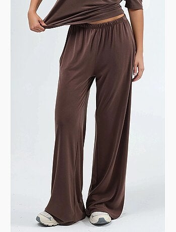 Pantalones rectos con cintura elástica busem