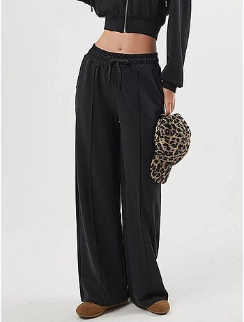 Pantalones rectos con cintura elástica busem