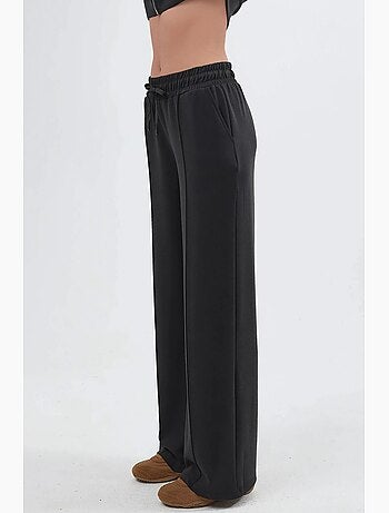 Pantalones rectos con cintura elástica busem