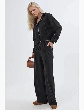 Pantalones rectos con cintura elástica busem