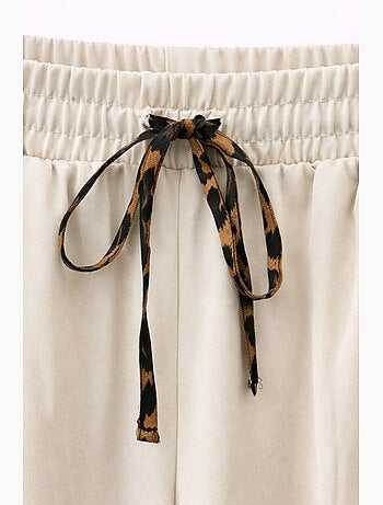 Pantalones rectos con cintura elástica mixray