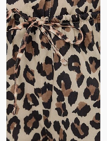 Pantalones rectos con estampado de leopardo hiccup