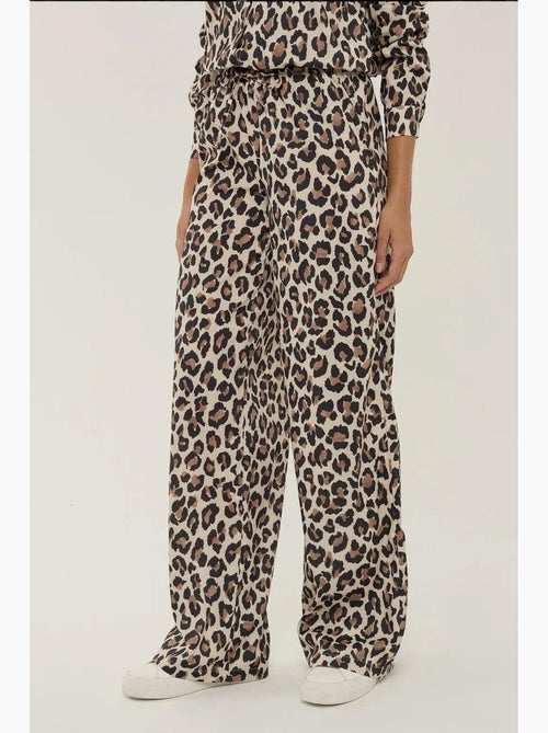 Pantalones rectos con estampado de leopardo hiccup - Kiabi