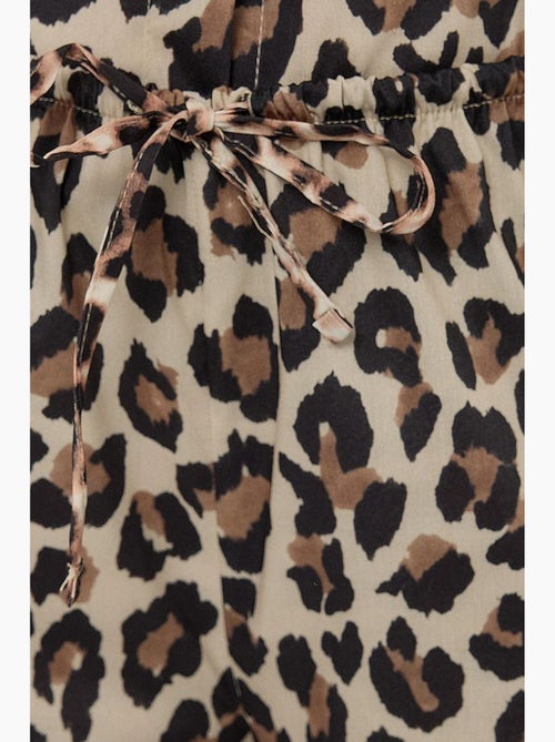 Pantalones rectos con estampado de leopardo hiccup - Kiabi