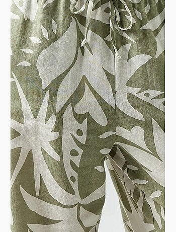Pantalones rectos con estampado floral hiccup