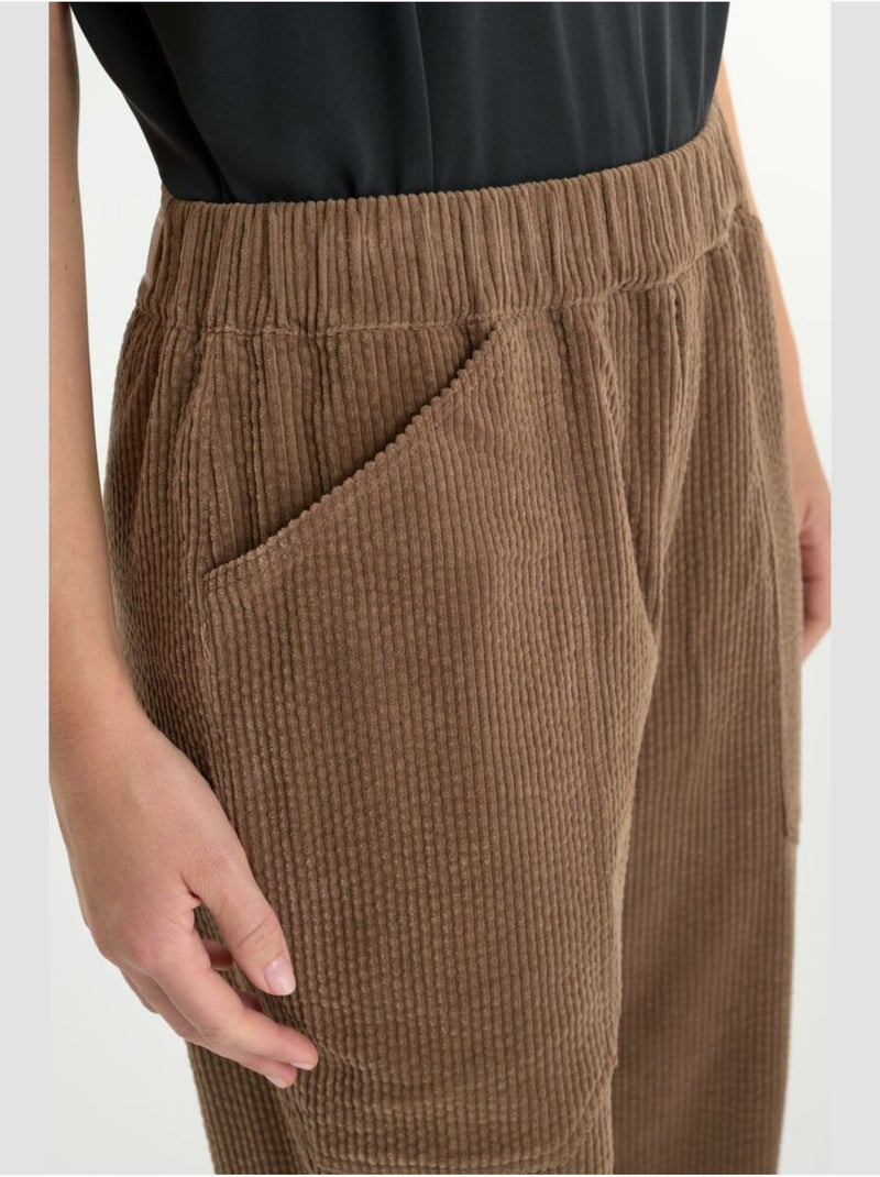 Pantalones rectos CORDO Marrón - Kiabi