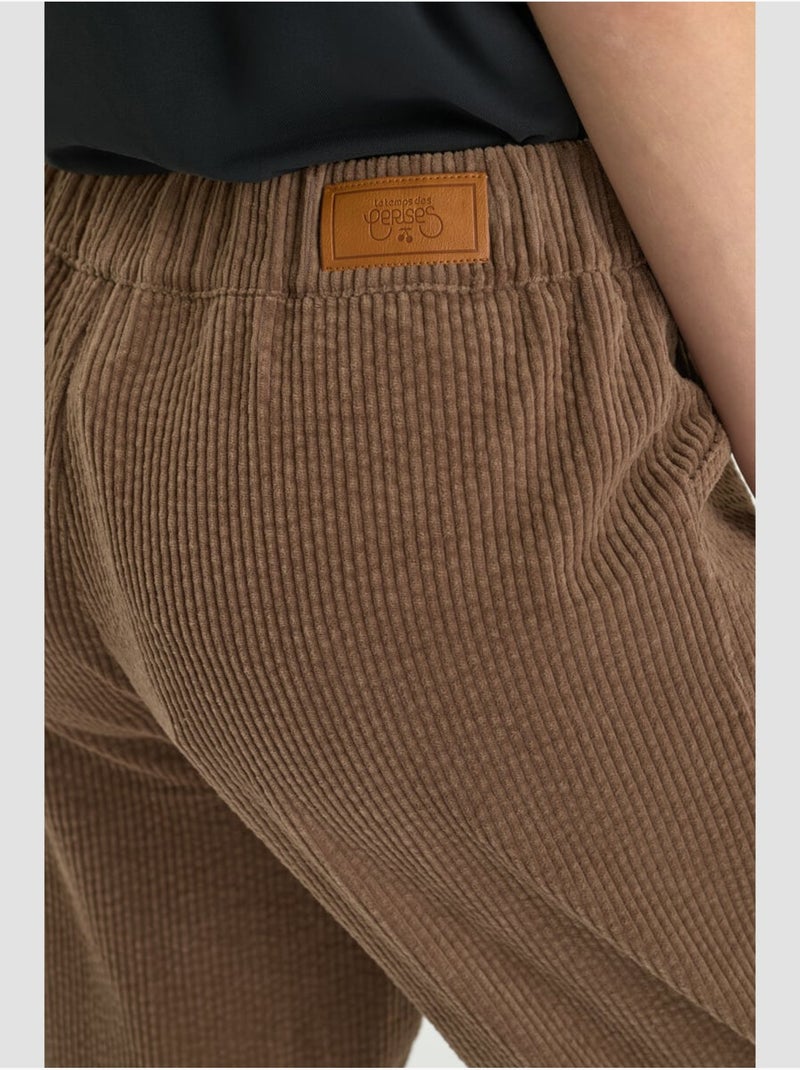 Pantalones rectos CORDO Marrón - Kiabi