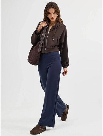 Pantalones rectos de cintura alta busem