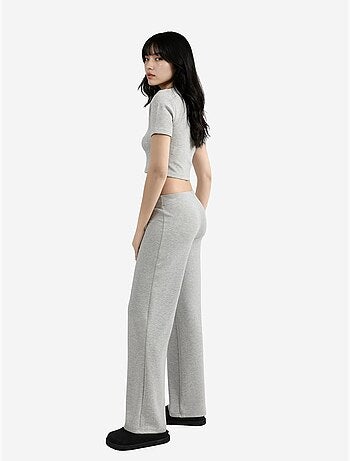 Pantalones rectos de cintura alta busem