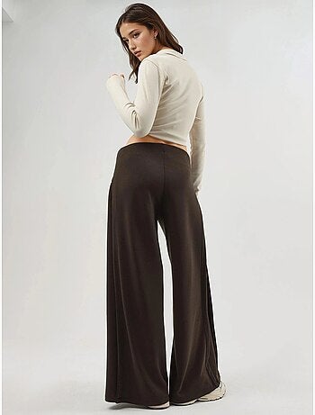 Pantalones rectos de cintura alta busem