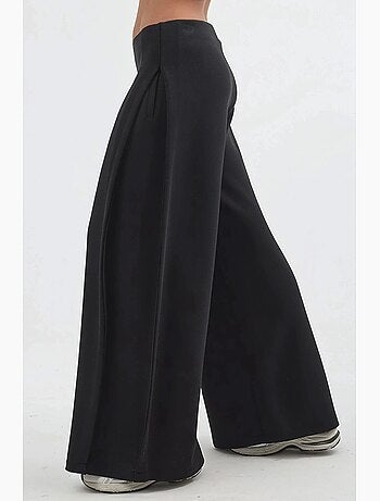 Pantalones rectos de cintura alta busem