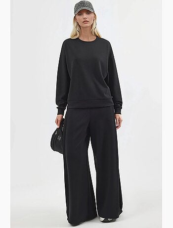 Pantalones rectos de cintura alta busem