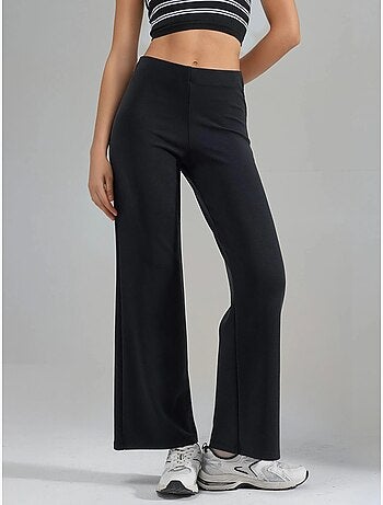 Pantalones rectos de cintura alta busem