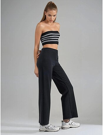 Pantalones rectos de cintura alta busem