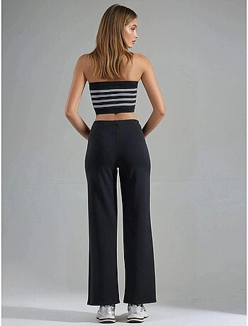 Pantalones rectos de cintura alta busem
