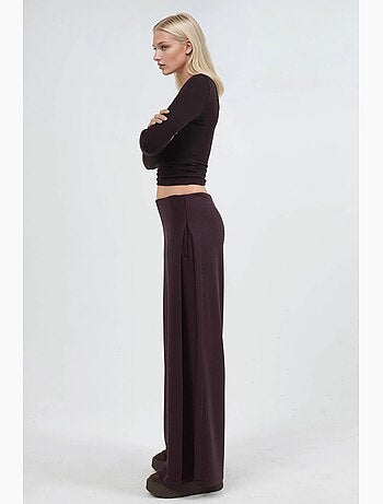 Pantalones rectos de cintura alta busem