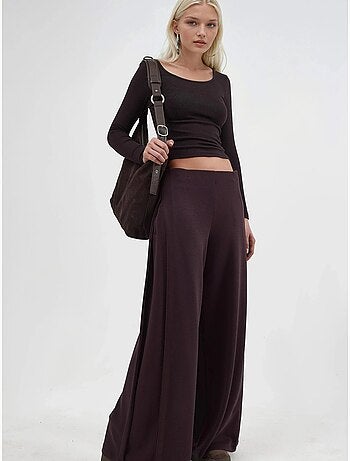 Pantalones rectos de cintura alta busem