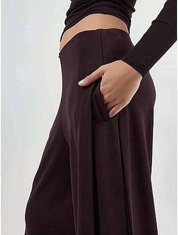 Pantalones rectos de cintura alta busem