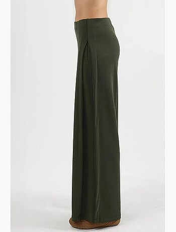Pantalones rectos de cintura alta busem