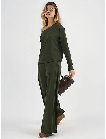 Pantalones rectos de cintura alta busem