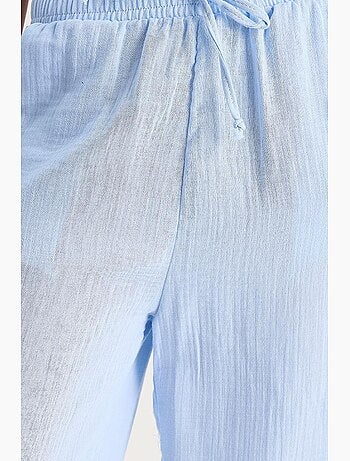 Pantalones rectos de cintura alta con cordón ajustable lucci