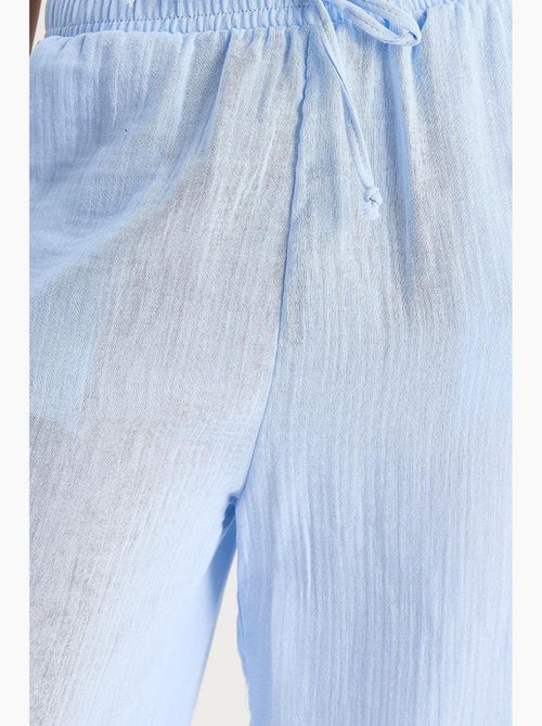 Pantalones rectos de cintura alta con cordón ajustable lucci - Kiabi