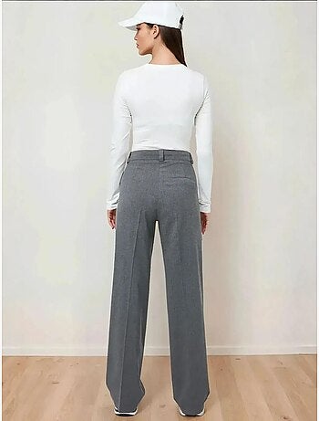 Pantalones rectos de cintura alta hiccup
