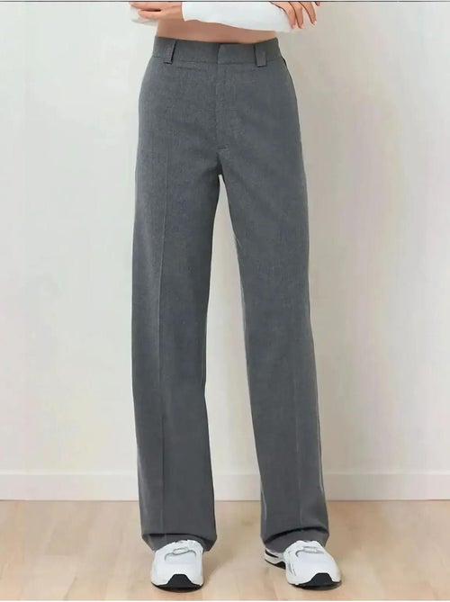 Pantalones rectos de cintura alta hiccup - Kiabi Pantalones rectos de cintura alta hiccup - Kiabi