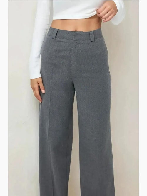 Pantalones rectos de cintura alta hiccup - Kiabi Pantalones rectos de cintura alta hiccup - Kiabi