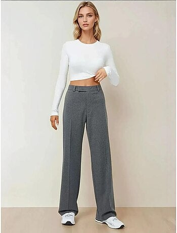 Pantalones rectos de cintura alta hiccup